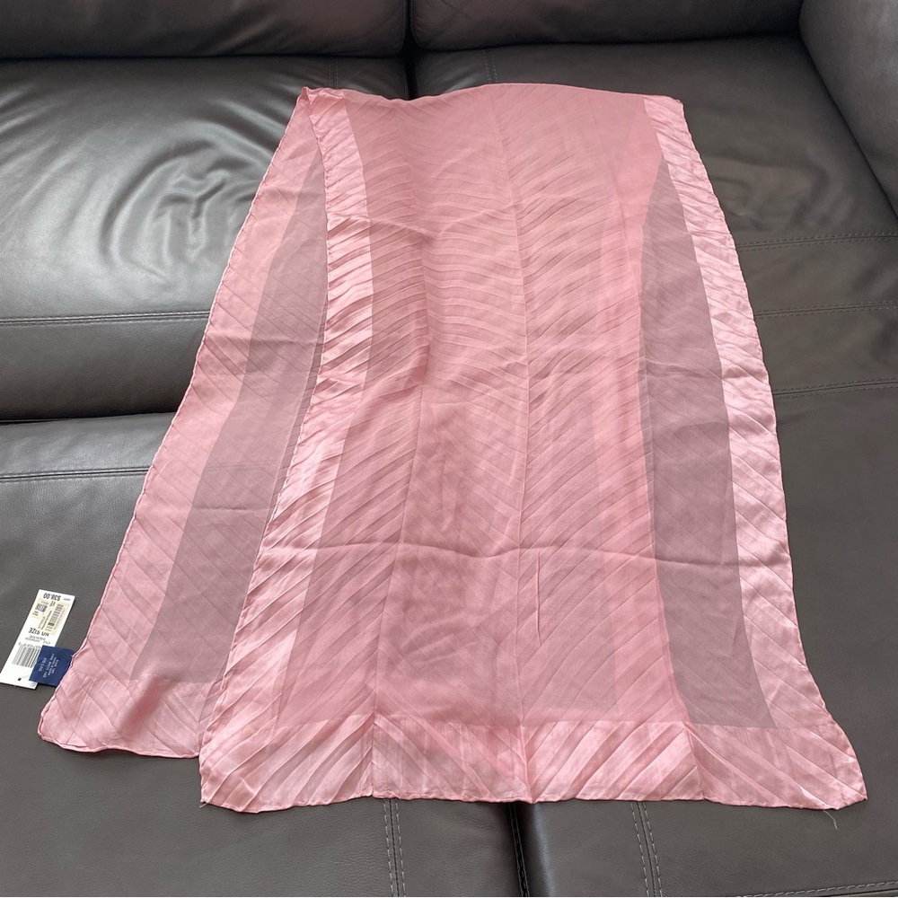 NWT CHARTER CLUB Long Corrugated Silk Scarf for Women - Picture 3 of 9